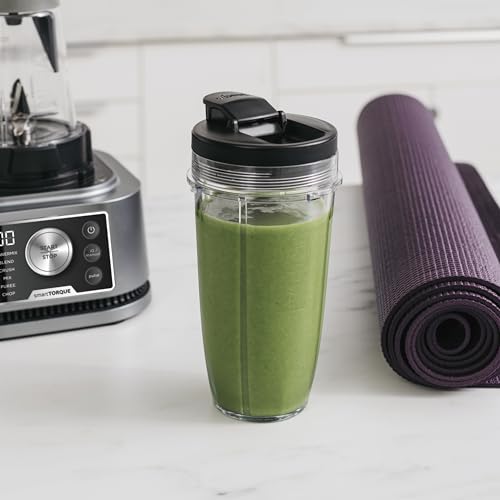 Ninja Foodi Power Nutri Mixer Smoothie Maker 3-in-1, dicke Aufstriche & gefrorene Getränke, Automatikprogramme, 2,1L Krug, 700ml Becher & 400ml Schüssel mit Power-Rührer, 1200W, Silber CB350EU