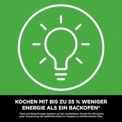 Ninja Double Stack XL Air Fryer Heißluftfritteuse, 9,5L Airfryer, Doppelkorb-Heißluftfritteuse mit 4 Kochstufen, 2 Körben, 2 Rosten, platzsparendes Design, 6 Kochfunktionen, 8 Portionen, Grau SL400EU