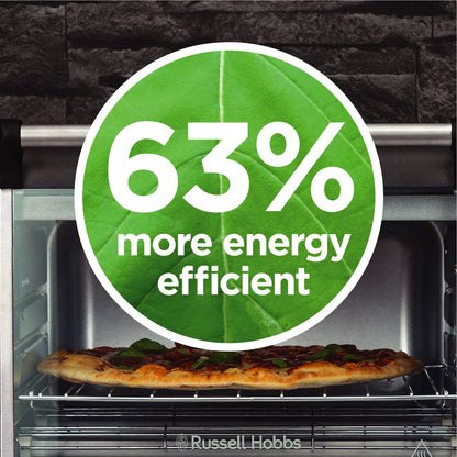 Russell Hobbs Backofen Airfryer [5-in-1: Heißluftfritteuse, Minibackofen, Grill, Toaster, Warmhaltefunktion] Express (20l, Pizza Ø 30cm, inkl. Frittierkorb, Backblech&Grillrost) Umluft- Ofen 26680-56