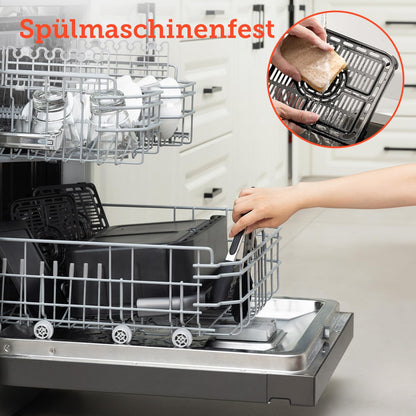 COSORI Heißluftfritteuse 2 Kammern, Dual Blaze TwinFry 10L Airfryer, mit 4 Heizrohren & flexiblen Kammern, gleichmäßige Hitzeverteilung, Temperatur bis 240 °C, Schwarz