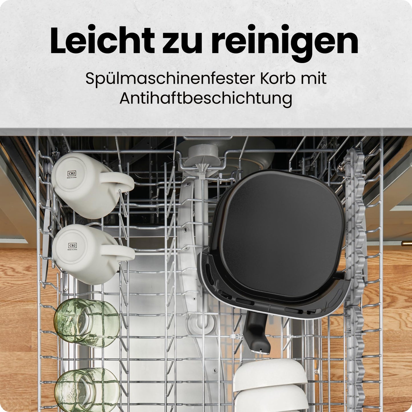 Chefman TurboFry Touch Heißluftfritteuse, XL 7.6-L Familiengröße, One-Touch Digitale Voreinstellungen, Pommes Frites, Hähnchen, Fleisch, Fisch, Spülmaschinenfest, Automatische Abschaltung, Edelstahl