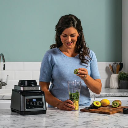 Ninja 3-in-1 Küchenmaschine & Mixer mit 5 Programmen: Mixen, Max Mixen, Hacken, Mischen, Pürieren, 1,8L Schüssel, 2,1L Krug, 700ml Becher, 1200W, spülmaschinenfest, Auto-iQ, Schwarz BN800EU